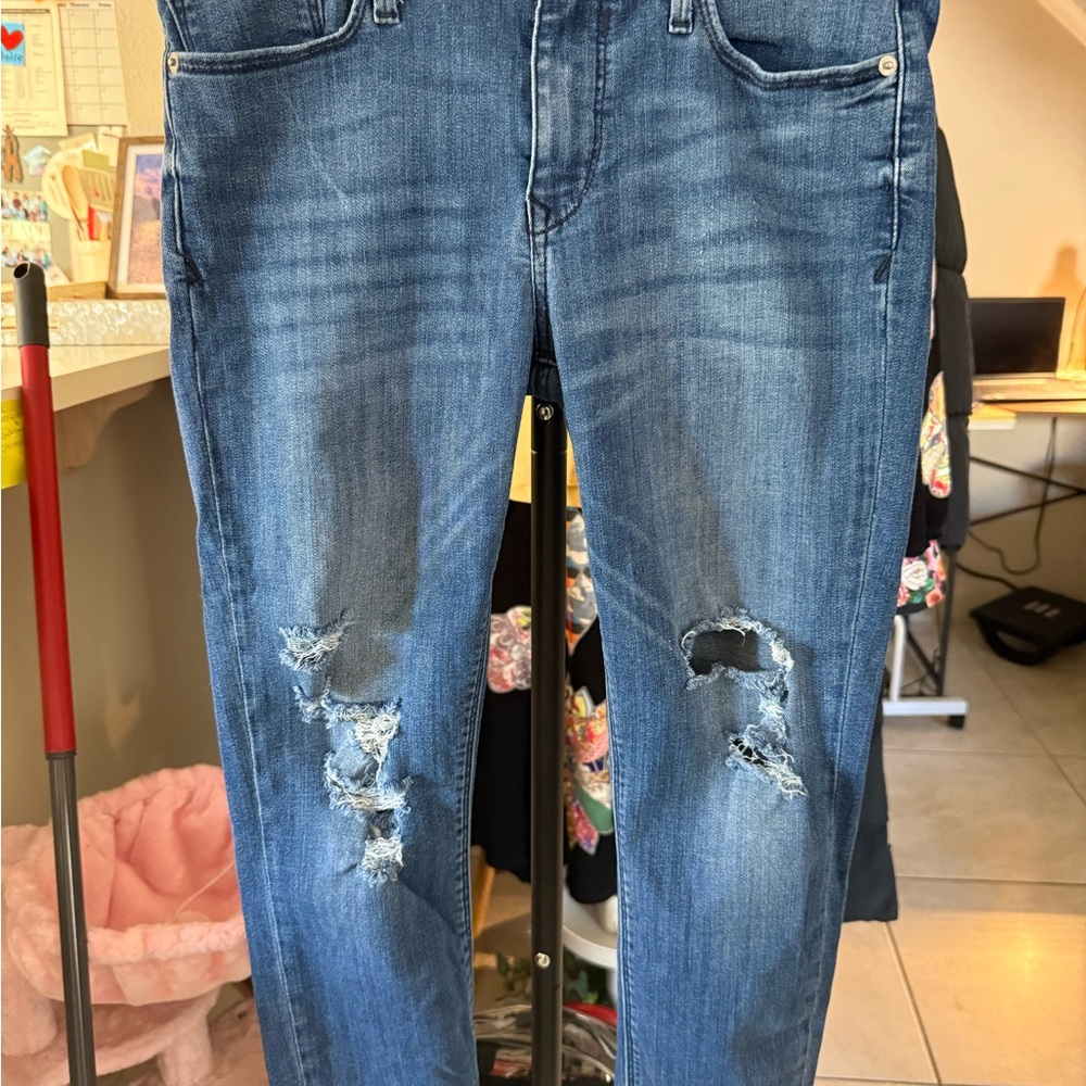 Express distressed blu jean